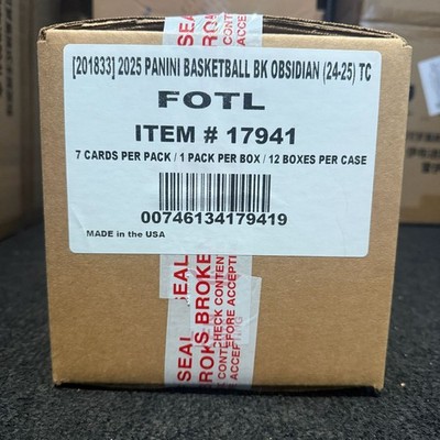 2024/25 PANINI OBSIDIAN BASKETBALL FIRST OFF THE LINE FOTL HOBBY 12-BOX CASE