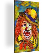 Clown Bild Bilder Leinwand Keilrahmen Wandbild Kunstdruck Dekoration