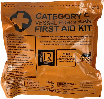 Category C vessel European FIRST AID KIT