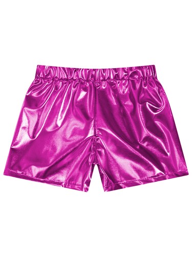 Girls Sparkle Shorts Shiny Metallic Dance Cheerleading Outfit Athletic Shorts - Picture 11 of 36