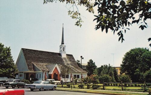 * Pocztówka z Delaware - "Kościół Episkopalny Wszystkich Świętych" / Plaża Rehoboth, DE./ (U1-13) - Zdjęcie 1 z 2