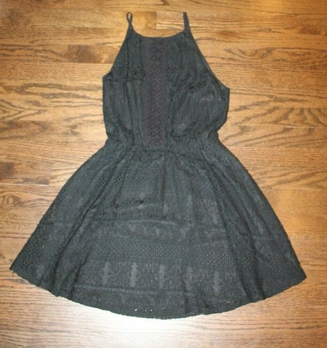 Adorable LUSH Black Lace Dress w/Big 