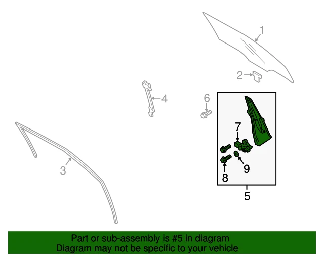 GENUINE Hyundai Veloster 12-17 for Power Window Regulator DRIVER Side 824012V010 - Image 3 of 4