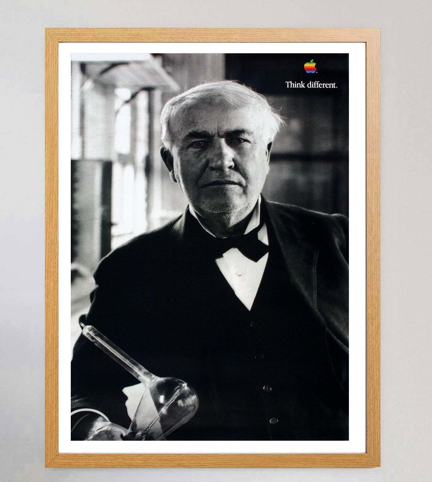 Apple Think Different Thomas Edison Original Vintage Poster eBay