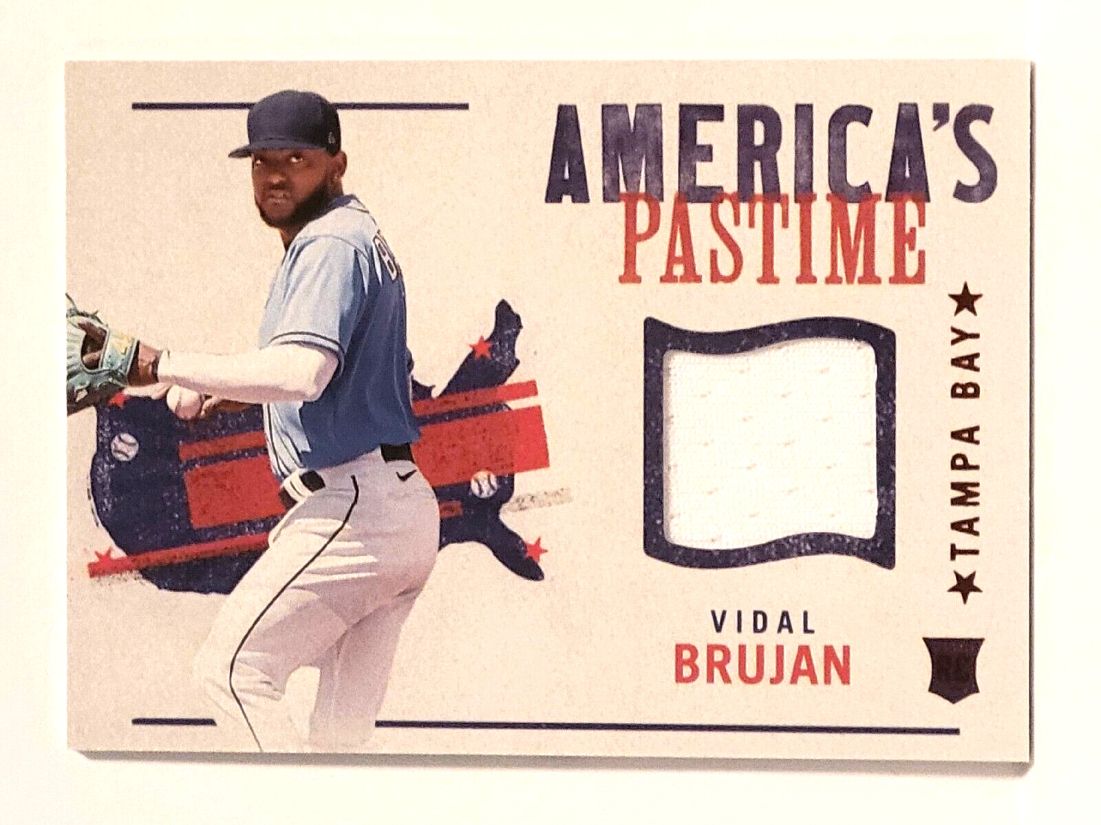 2022 Panini Chronicles Vidal Brujan America's Pastime Red Patch Rookie RC Rays