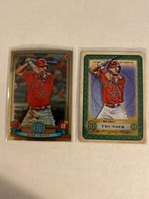 2019 Topps Gypsy Queen Baseball #1 Mike Trout Chrome card + Tarot Thunder Angels