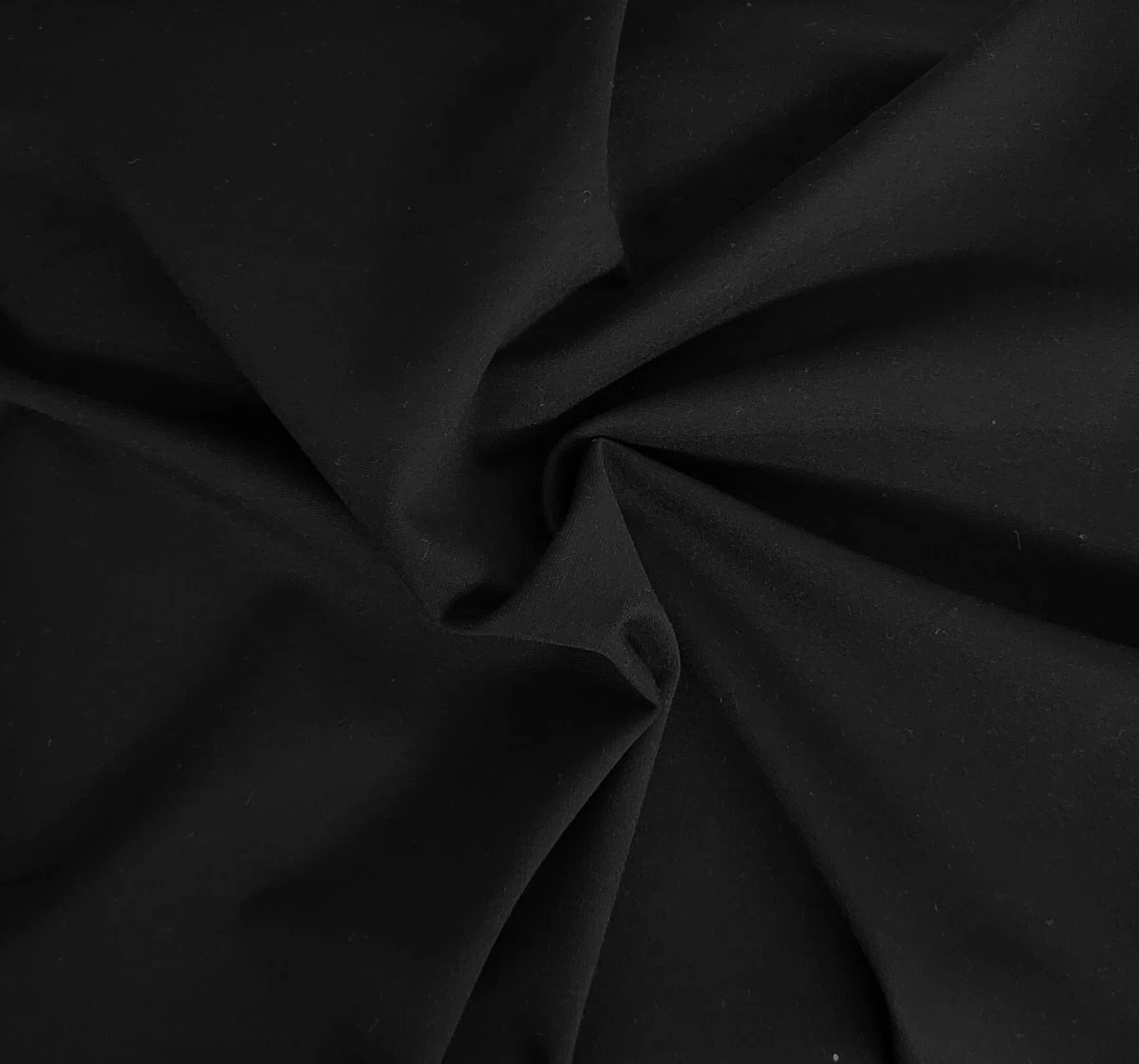Black Ponte Roma Knit Viscose Rayon Spandex Fabric by Yard Made in