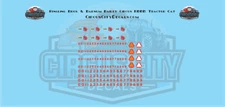 Ringling Bros. & Barnum Bailey Circus RBBB Tractor Cat Decals HO Scale