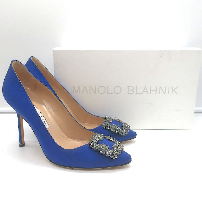 新品　Hangisi 105 blue size37 MB13168S-Manolo-Blahnik-