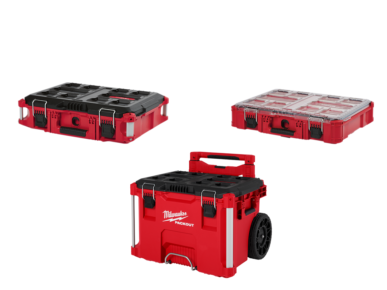 Milwaukee 48-22-84KIT2 PACKOUT 3 Piece Tool Box Bundle w/ Organizer