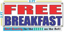 FREE BREAKFAST Banner Sign NEW Larger Size Best Quality for The  