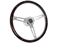 1968-73 Mercury Cougar 15 Espresso Dark Wood Rivet Steering Wheel Kit - 6 Bolt