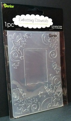 NEW Darice Star Border Frame Universal Embossing Folder 1215-64 | eBay