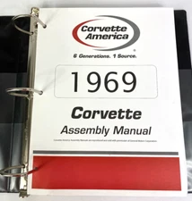 1969 Corvette America Assembly Instruction Manual Standard 3-Ring Binder