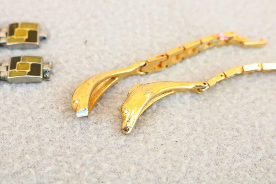 Beads charms MIXED LOT Vintage estate Drawer junk Metal Green Pink Picture ZZ - Image 4 of 4