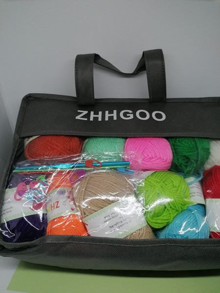 Zhhgoo 24 Farben Acrylwolle Set, Baumwolle, Mit 2 HäKelnadeln, 40G Neu In Ovp-image
