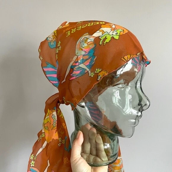 Bufanda larga de gasa vintage francesa Cancan Art Deco para niñas Foto 3 de 4