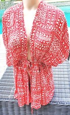 Victorias Secret Rare Vintage s m l cruise robe jacket kimono viscose red heart