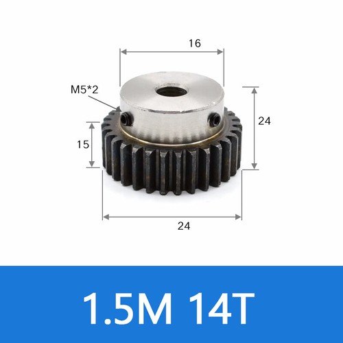 Spur Gear 45# Steel Transmission Gear 1.5/2 Mod 12-27 Teeth With Step Motor Gear - Afbeelding 10 van 36