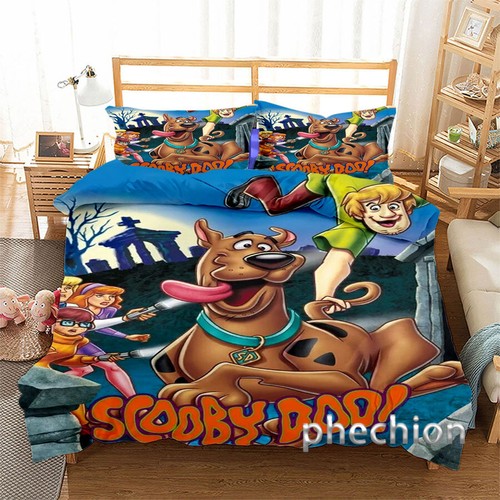 3D Scooby-Doo Quilt Duvet Set Bedding Set Pillowcase Single Double Queen Gift