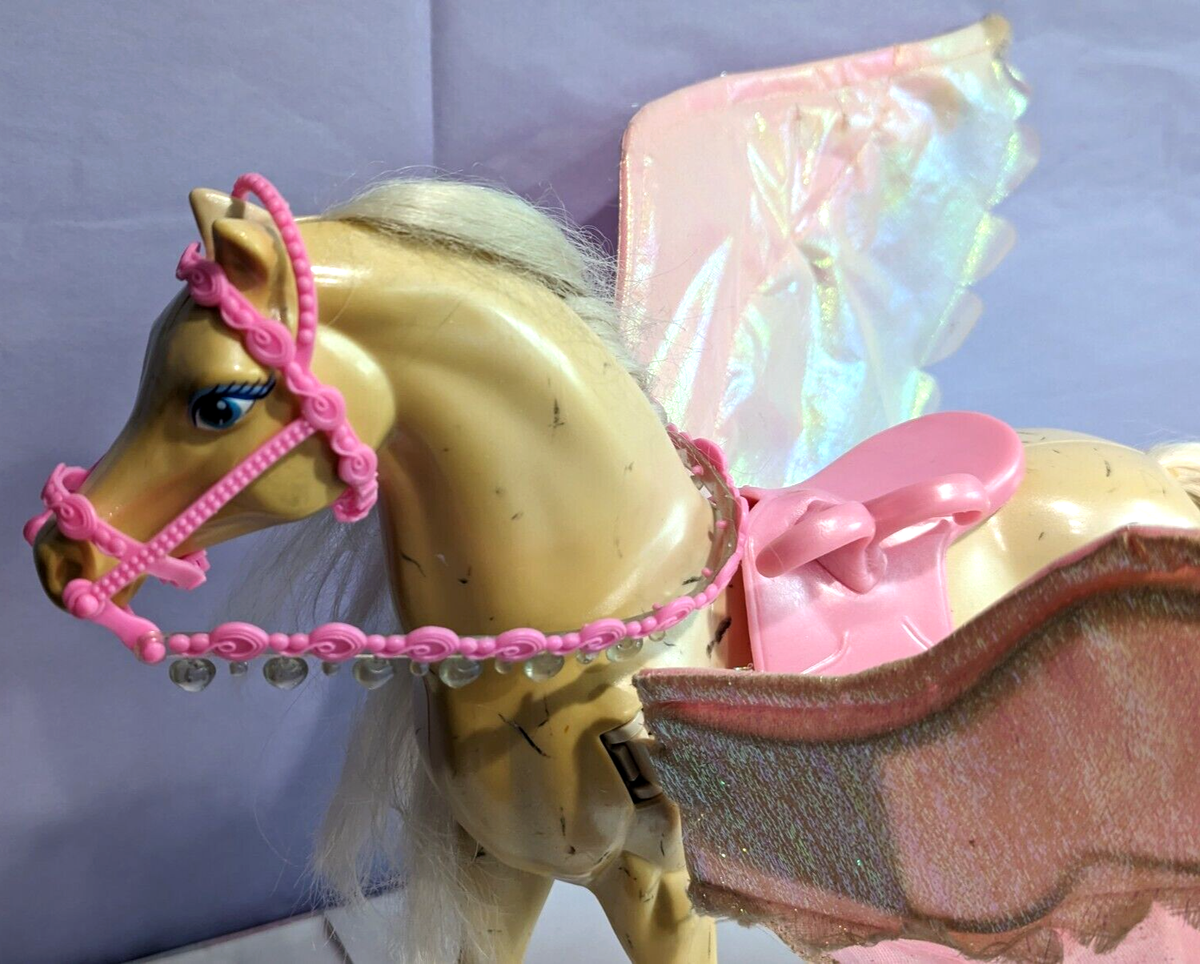 2000 Mattel Barbie's Rainbow Horse with Saddle, Bridle & Barbie