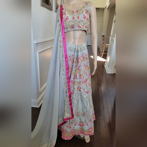 Light Green Heavy Faux Georgette Lehenga Choli