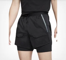 Nike Tech Pack Hybrid 2 in 1 Running Shorts Black CT2379 010 Mens XL MSRP $85