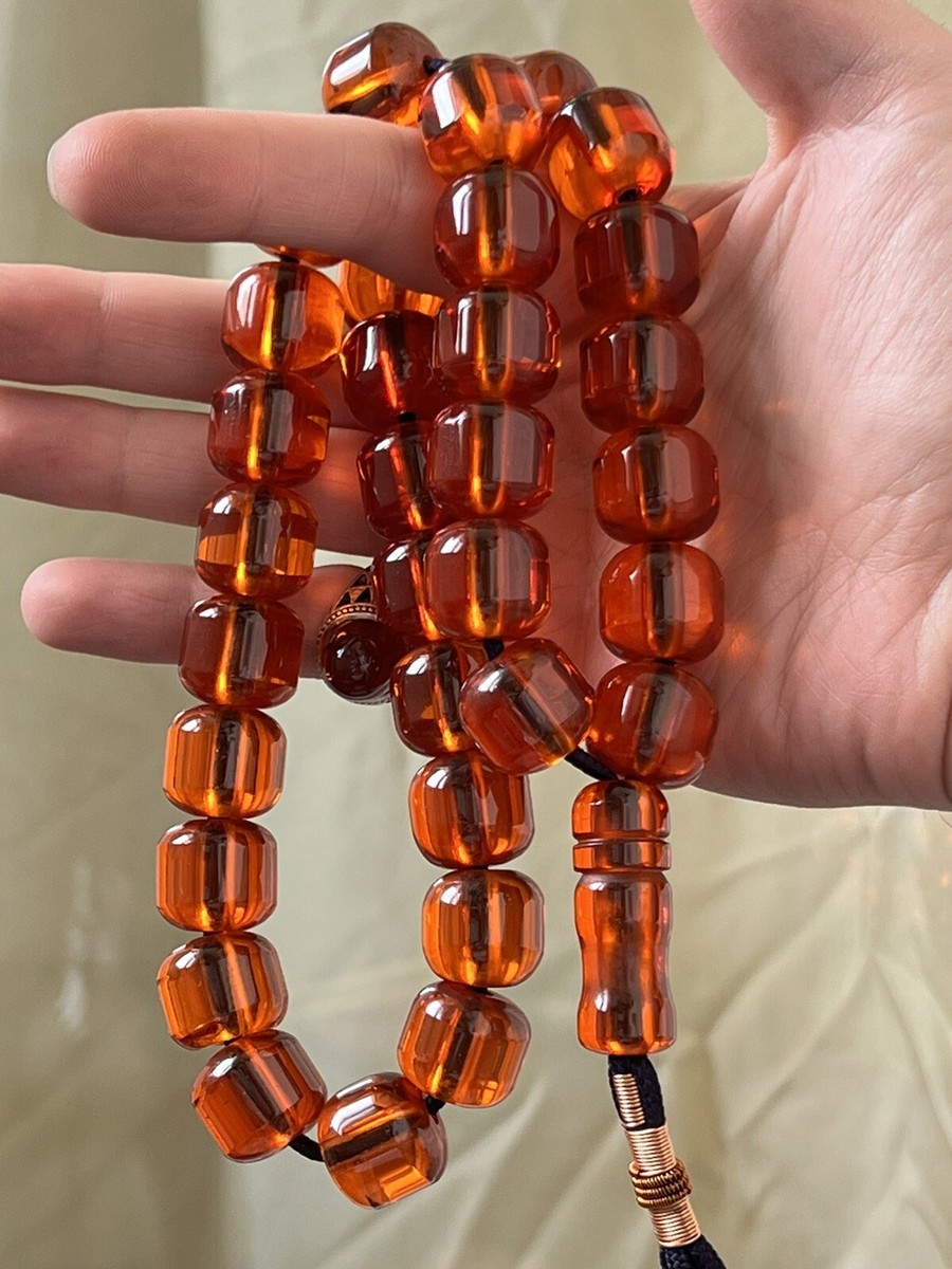 170 gr. Antique Old German Bakelite Tasbih Old Rosary Beads ألمان
