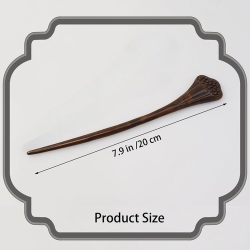 Traditional Chinese hair sticks retro wooden hair pins used for long hair acc... - Picture 5 of 5
