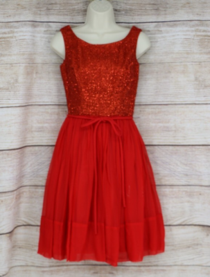 VINTAGE Jo Jr Dallas Womens Sz 7 Fit & Flare Sleeveless Party Holiday Dress Red | eBay VINTAGE Jo Jr Dallas Womens Sz 7 Fit & Flare Sleeveless Party Holiday Dress Red | eBay