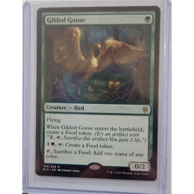 mtg goose cards MtG Throne of Eldraine Rare Gilded Goose #160
