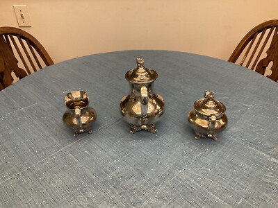 Reed & Barton Vintage Regent 5600 Silver Plate Coffee Tea set 3