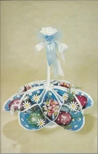 Vintage National Handcraft Institute Postcard Easter Umbrella Centerpiece unused