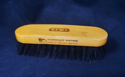 Kiwi Horse Hair Shoe Brush Made in Western Germany 5 1/4" Long