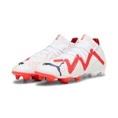 PUMA FUTURE ULTIMATE FG/AG, PUMA White-PUMA Black-Fire Orchid