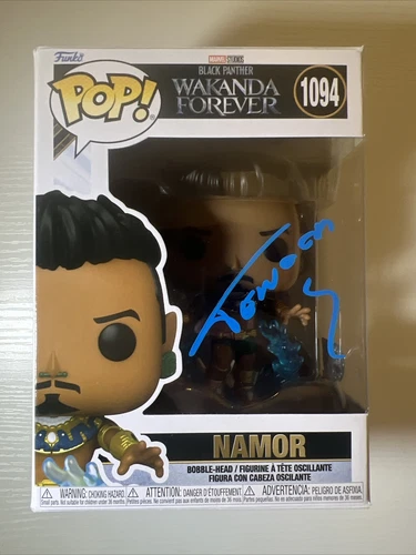 Namor (1094): Marvel Funko Pop firmado por Tenoch Huerta (SWAU de autenticidad)
