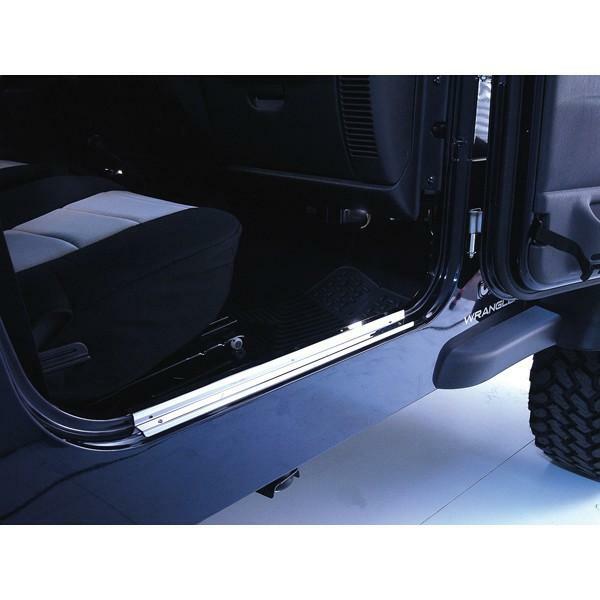 Seuil de porte Jeep Wrangler TJ anti-rayure en acier inoxydable robuste