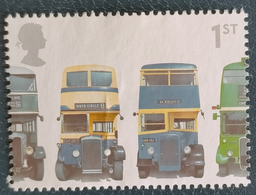 Used stamp Great Britain UK 2001 Buses AEC Regent 1, 1934 and others