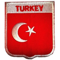 AufnäHer / BüGelbild - TüRkei Flagge Fahne - Rot - 6,4 X 7,3 Cm