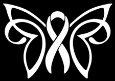 Cancer Awareness Ribbon Lung Vinyl Decal Sticker Car Truck Window Laptop Tablet