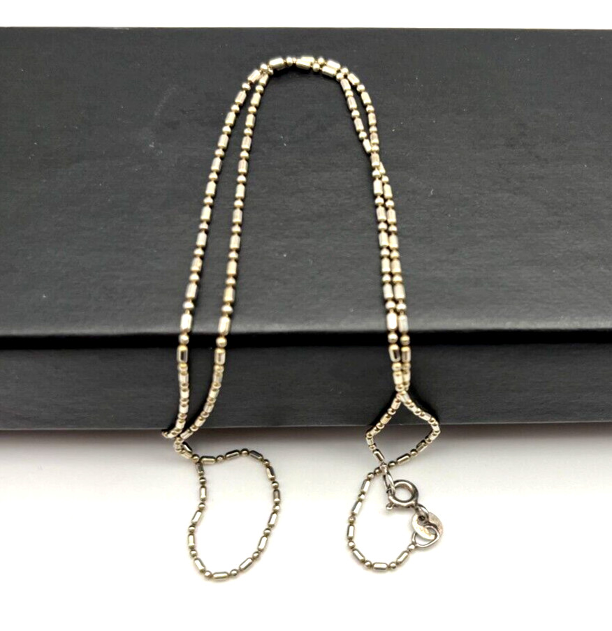 Petite Solid Sterling Silver 925 MICRO SEED BEAD … - image 1