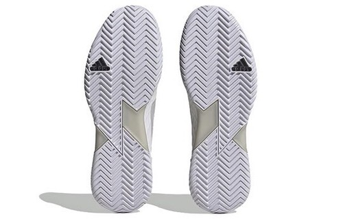 Size 8 - Adidas Men's Adizero Ubersonic 4.1 Sneaker Tennis, White/Black/Silver. - 第 7/8 張圖片