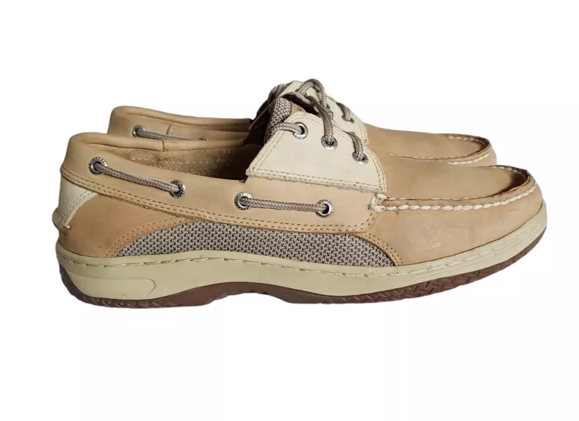 SPERRY Top Sider Men s Billfish 3 Eye Boat Shoe TAN BEIGE 0799023 Size 10M