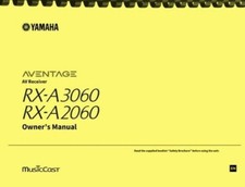 Yamaha Aventage RX-A3060 RX-A2060 AV Receiver OWNER'S MANUAL 