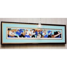 Jazz funeral New Orleans Limited silkscreen poster Custom framed Brass band