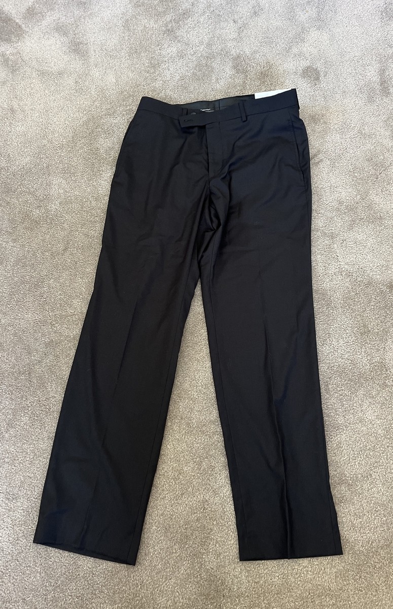 Calvin Klein Men's Skinny Fit Stretch Dress Pant/ Black / RN 90736/ 32w X  30L | eBay