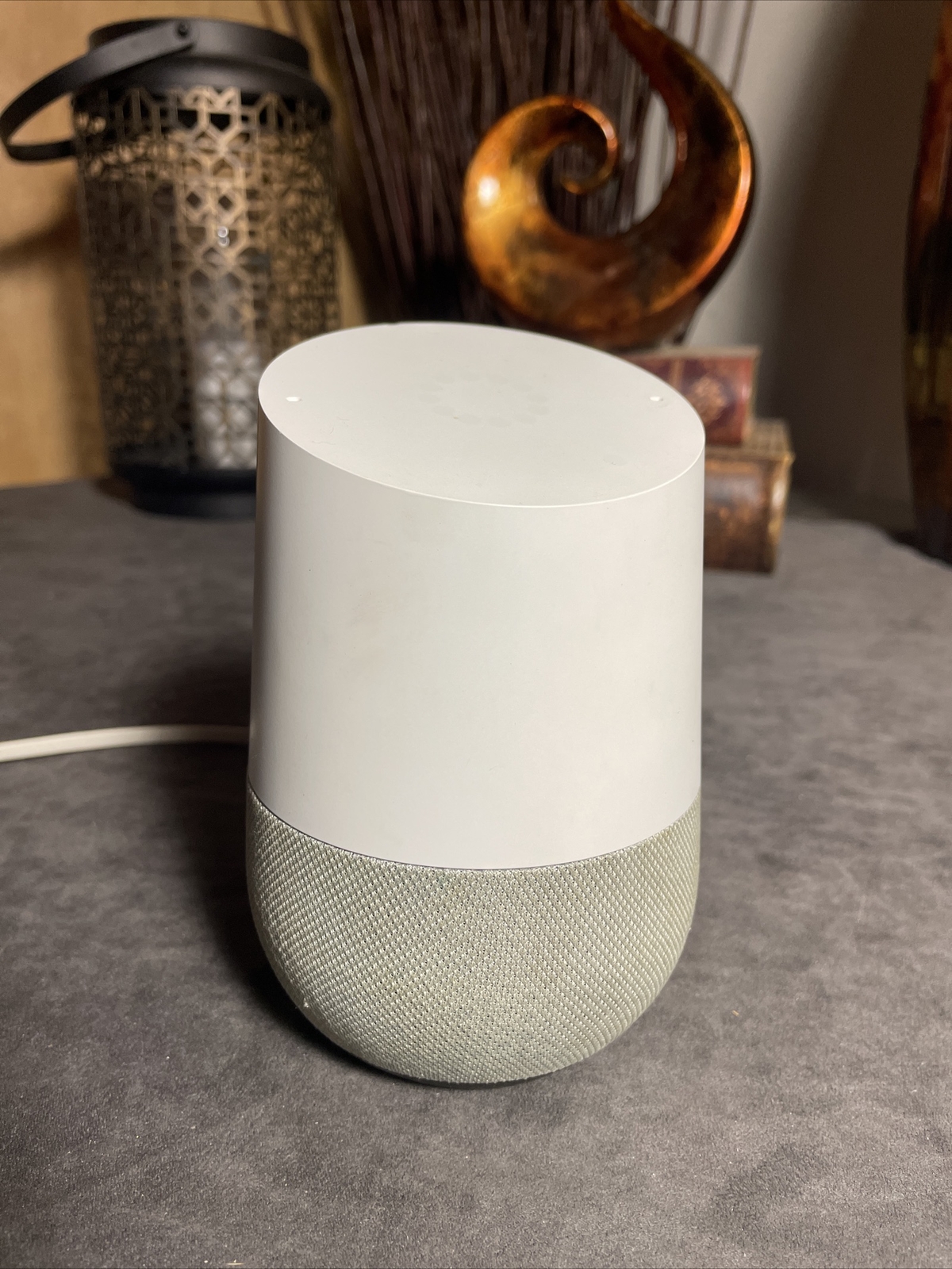 Google Home Smart Speaker with Google Assistant in White/Slate Includes Power Adapter-image