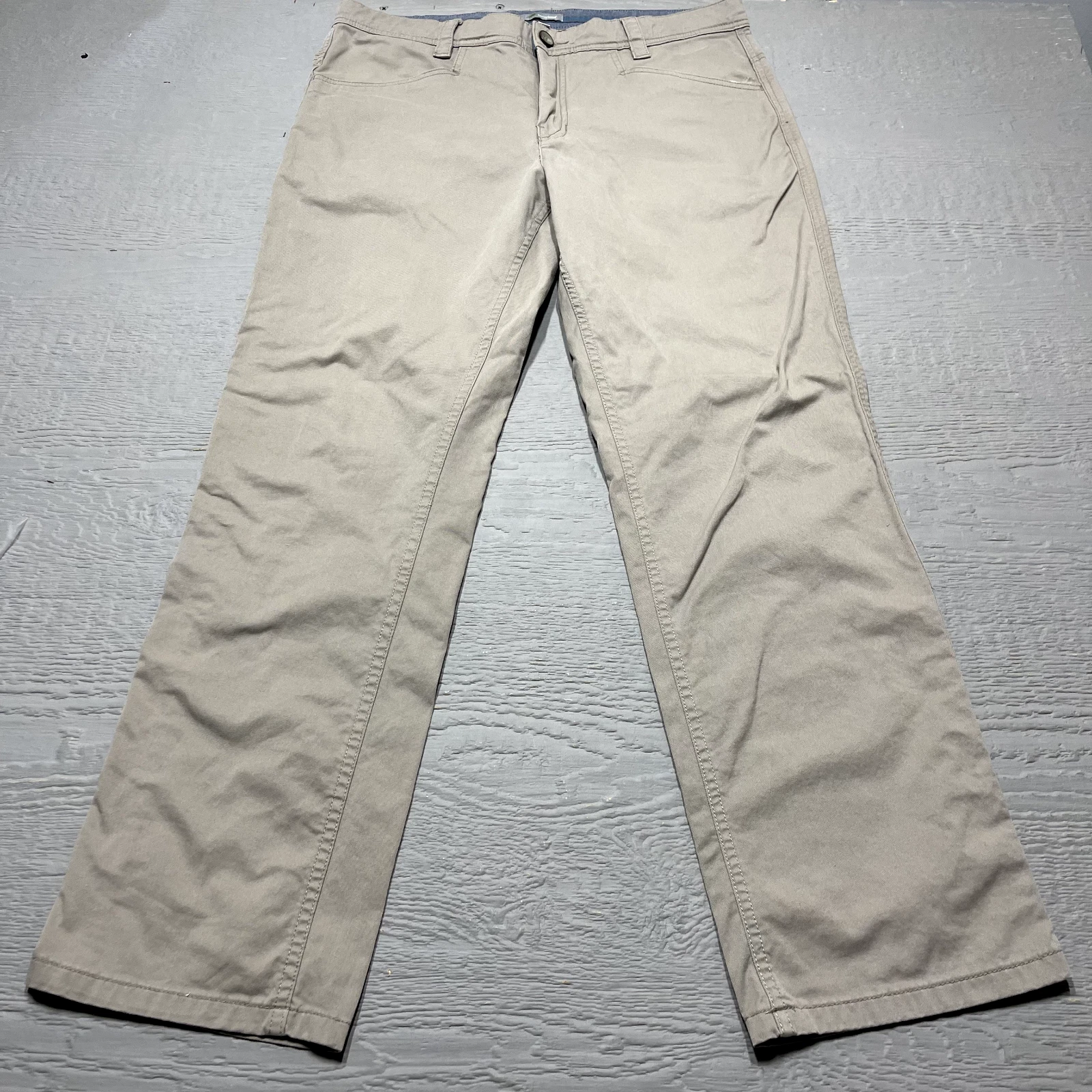 Horny Toad Pants Mens 34X31 Beige Drawstring Hiking Chino Straight Stretch EUC