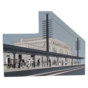 Reading Company Station Railroad Hometowne Collectibles Wood Plaque RCo Pa