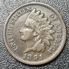 1891 Indian Head Cent 1c Better Grade VF Very Fine